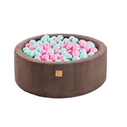 Ronde ballenbak met 200 blauw/roze ballen, 90x30cm - Esthetisch Bruin-mercibeaucoupp.eu