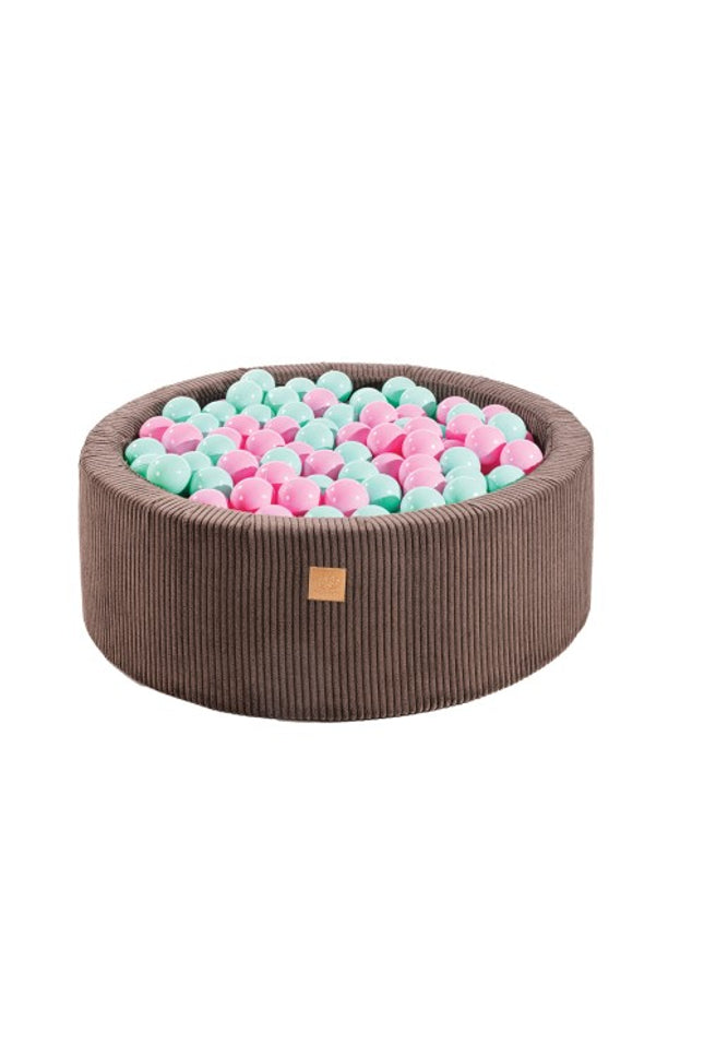 Ronde ballenbak met 200 blauw/roze ballen, 90x30cm - Esthetisch Bruin-mercibeaucoupp.eu
