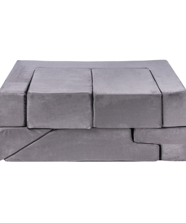 MeowBaby® Velvet Bricks Set - Multifunctional Playground for Children - Grey