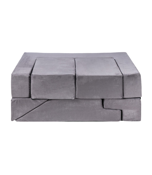 MeowBaby® Velvet Bricks Set - Multifunctional Playground for Children - Grey