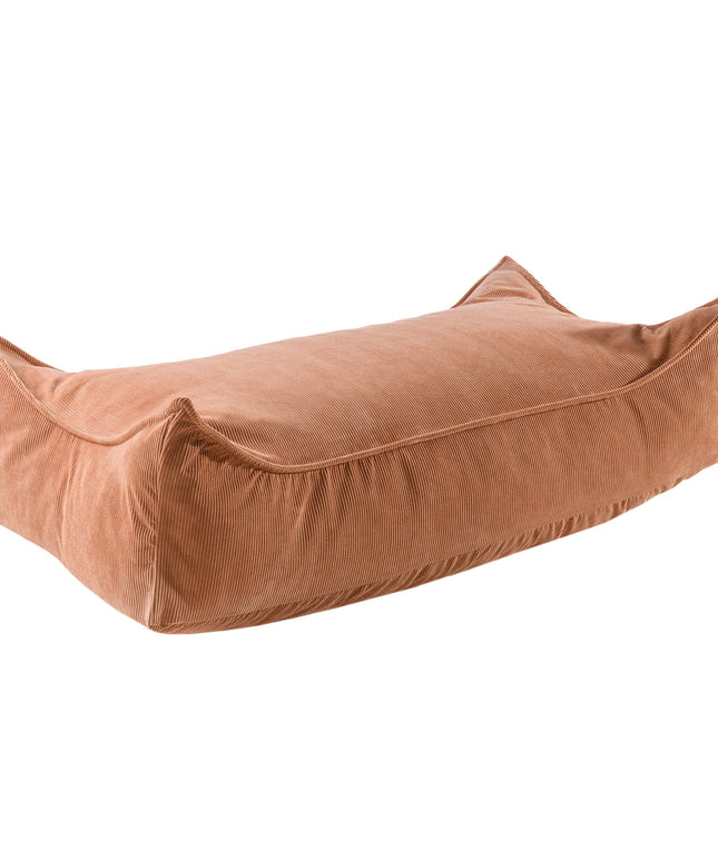 MeowBaby® Poef voor kinderen, rechthoekig, ribfluweel - Brick-mercibeaucoupp.eu