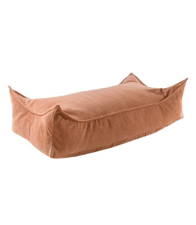 MeowBaby® Pouffe For Children, Rectangular, Corduroy - Brick