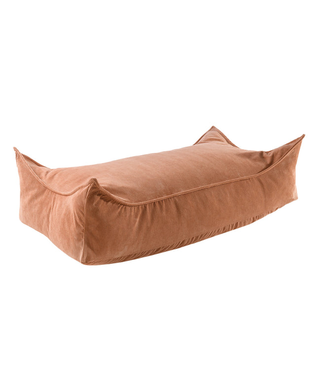 MeowBaby® Poef voor kinderen, rechthoekig, ribfluweel - Brick-mercibeaucoupp.eu