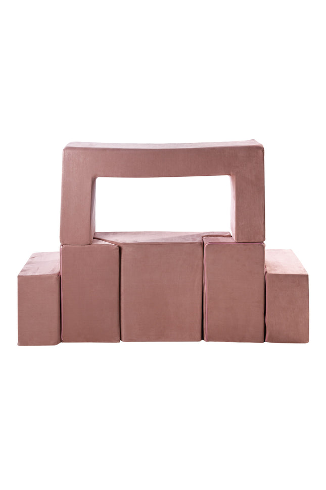 MeowBaby® Set Fluwelen Stenen - Multifunctionele Speeltuin voor Kinderen - Roze-mercibeaucoupp.eu