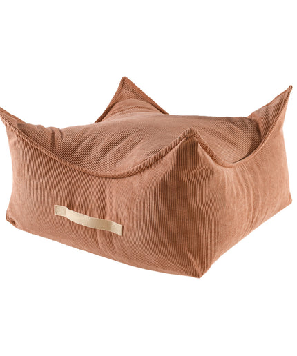 MeowBaby®-poef voor kinderen, vierkant, ribfluweel - Brick-mercibeaucoupp.eu