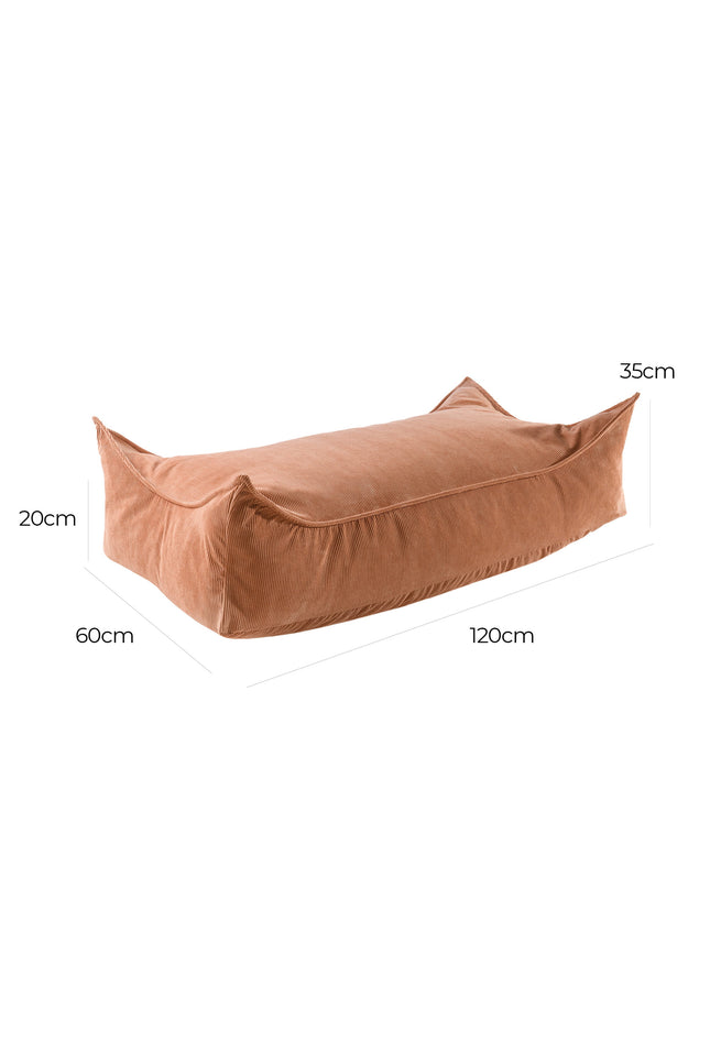 MeowBaby® Poef voor kinderen, rechthoekig, ribfluweel - Brick-mercibeaucoupp.eu