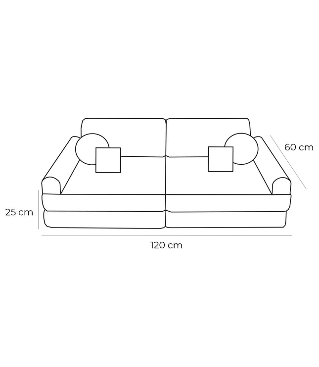 Indoor/Outdoor Outzy Pocket Sofa For Children - Fog Grey
