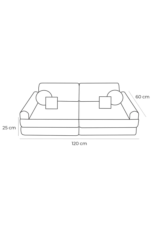 Binnen/Buiten Outzy Pocket Sofa Voor Kinderen - Haver Blush Beige-mercibeaucoupp.eu