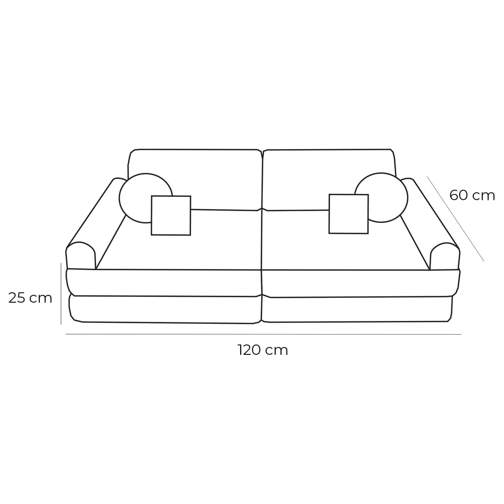 Indoor/Outdoor Outzy Pocket Sofa For Children - Cloudberry Sky Blue