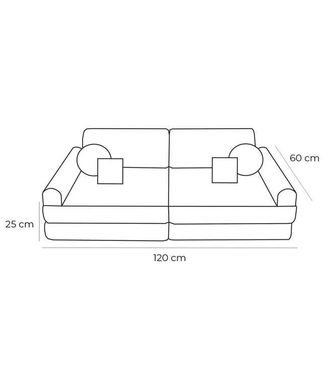 Binnen-/buiten Outzy Pocket Sofa voor kinderen - Cloudberry Hemelsblauw-mercibeaucoupp.eu