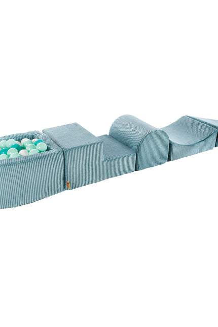 MeowBaby® Speelset met kleine ballenbak - Turquoise & Turquoise/Wit/Mint-mercibeaucoupp.eu