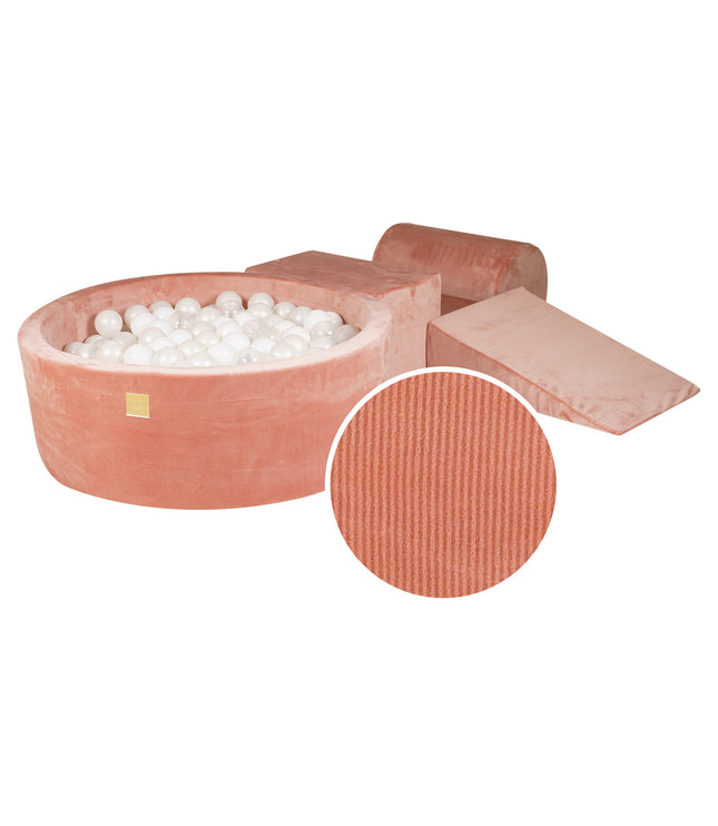 MeowBaby® Playset with Ball Pit and 3 Elements - Apricot