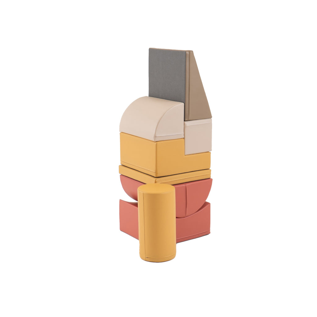 Soft Play 8 Foam Block Set - Pastel Pink Adventurer