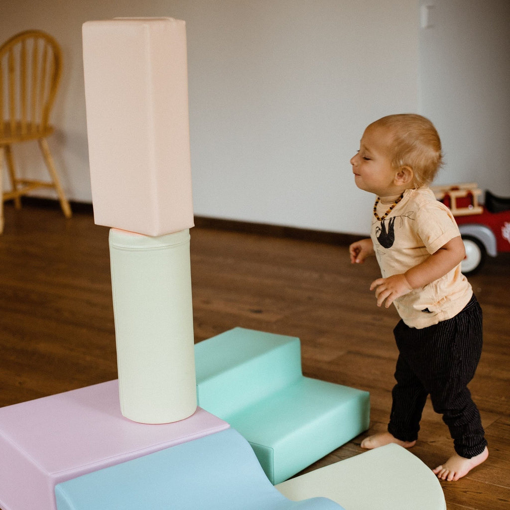 Soft Play 6 Foam Block Set - Light Pastel Explorer
