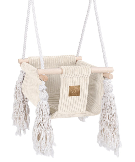 Indoor Baby Swing, Vierkant - Ecru-mercibeaucoupp.eu