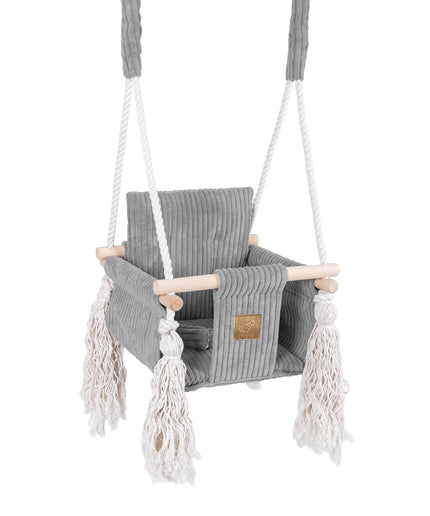 Indoor babyschommel, vierkant - Grijs-mercibeaucoupp.eu