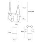 Indoor Baby Swing, Teddy - Pink Powder