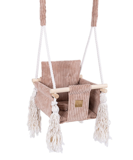 Indoor babyschommel, vierkant - roze poeder-mercibeaucoupp.eu