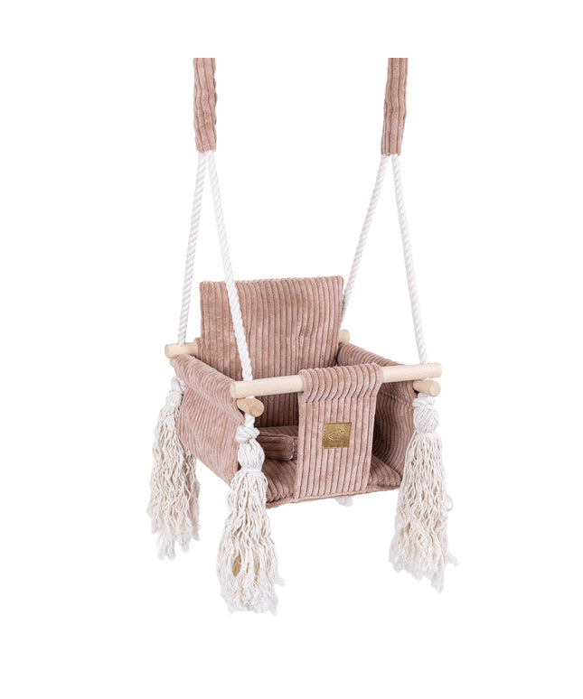 Indoor babyschommel, vierkant - roze poeder-mercibeaucoupp.eu