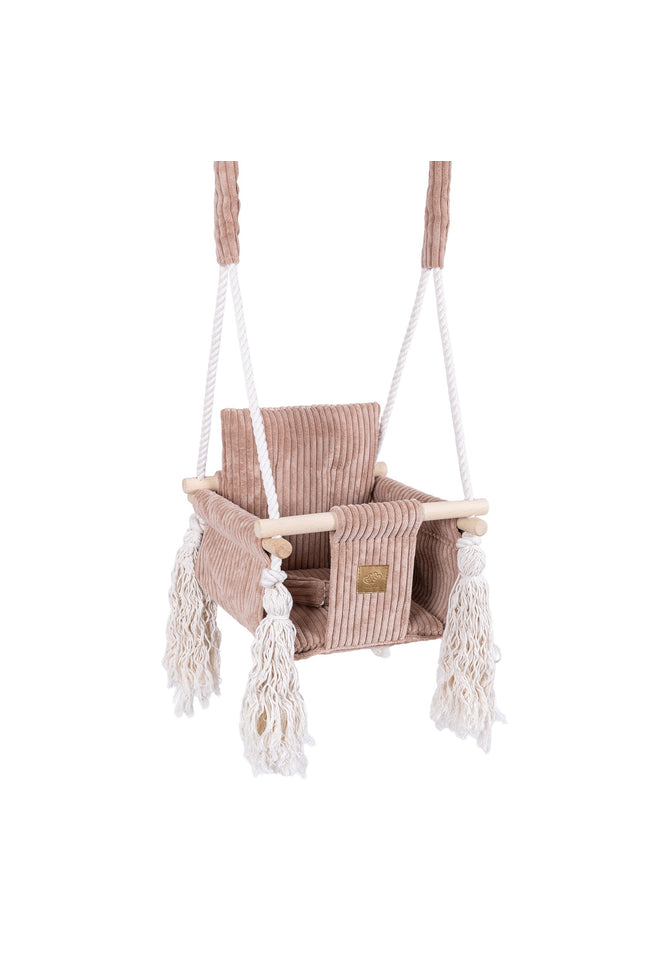 Indoor babyschommel, vierkant - roze poeder-mercibeaucoupp.eu