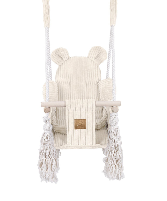 Indoor babyschommel, Teddy - Ecru-mercibeaucoupp.eu