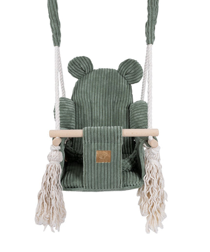 Indoor Babyschommel, Teddy - Olijfgroen-mercibeaucoupp.eu
