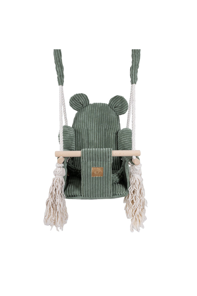 Indoor Babyschommel, Teddy - Olijfgroen-mercibeaucoupp.eu