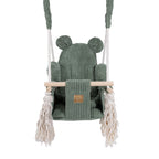 Indoor Baby Swing, Teddy - Olive Green