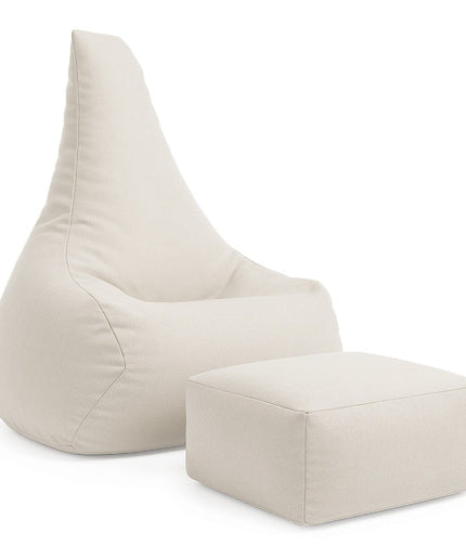 Tearo: Zitzak + voetensteun voor kleine ligstoelen - Beige-mercibeaucoupp.eu