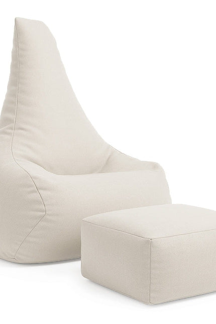 Tearo: Zitzak + voetensteun voor kleine ligstoelen - Beige-mercibeaucoupp.eu