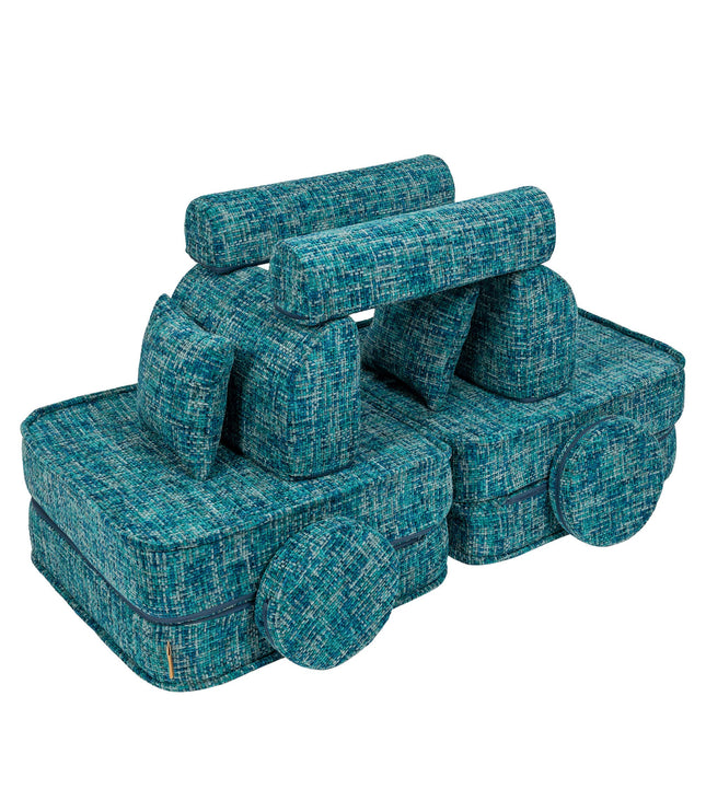 Medium Modular Sofa for Kids - Tangle Lagoon Blue