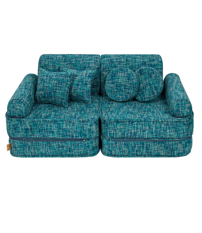 Medium Modular Sofa for Kids - Tangle Lagoon Blue