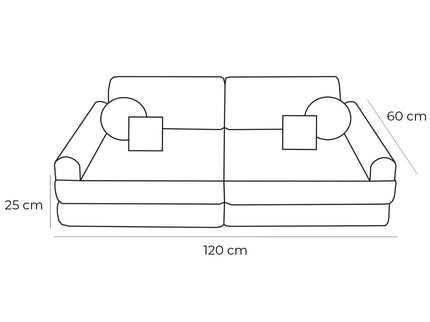 Medium Modular Sofa for Kids - Tangle Moon Grey