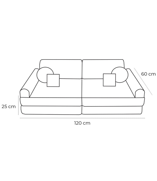 Medium Modular Sofa for Kids - Tangle Marshmallow Beige