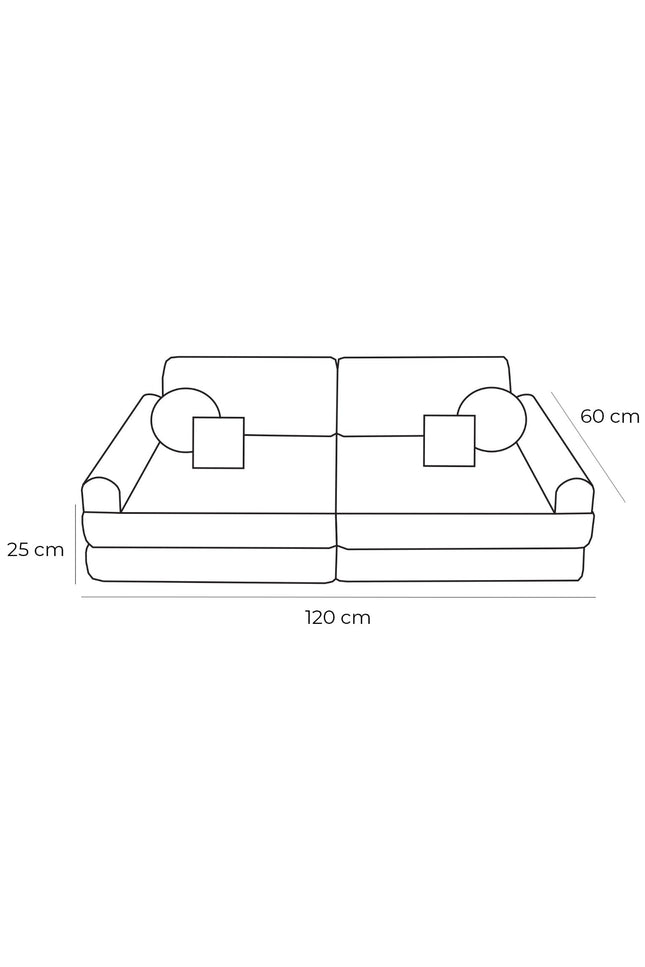 Medium modulaire sofa voor kinderen - Tangle Marshmallow beige-mercibeaucoupp.eu