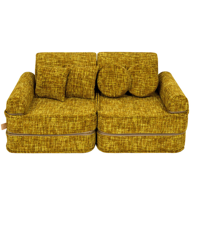 Medium Modular Sofa for Kids - Tangle Honey Mustard