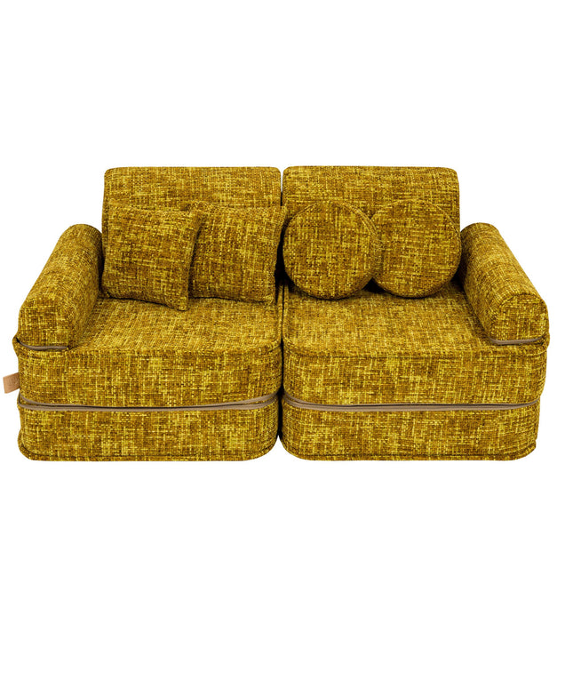 Medium modulaire sofa voor kinderen - Tangle Honey Mustard-mercibeaucoupp.eu