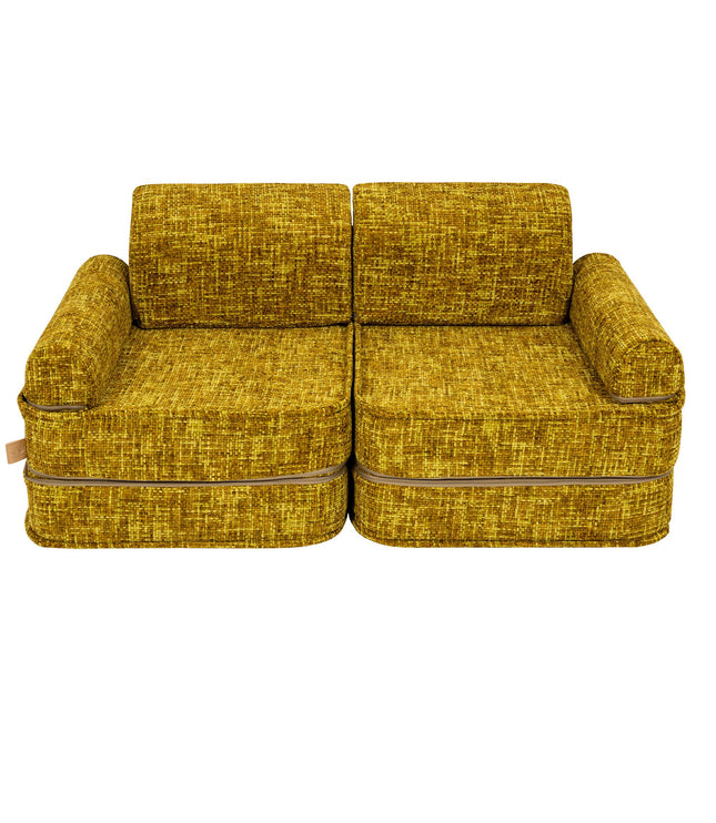 Medium Modular Sofa for Kids - Tangle Honey Mustard