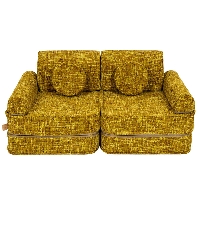 Medium Modular Sofa for Kids - Tangle Honey Mustard