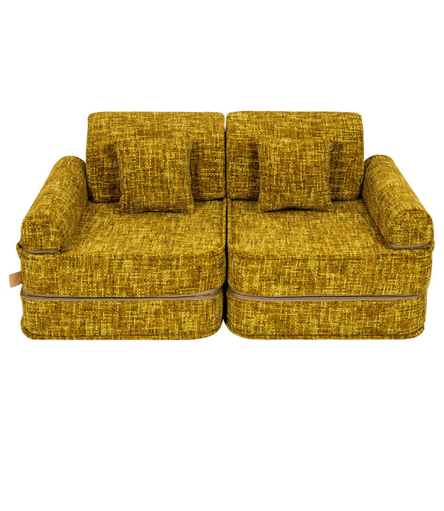 Medium Modular Sofa for Kids - Tangle Honey Mustard