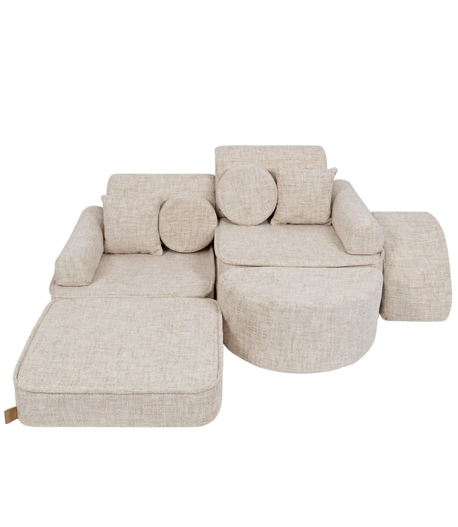Medium Modular Sofa for Kids - Tangle Marshmallow Beige Plus