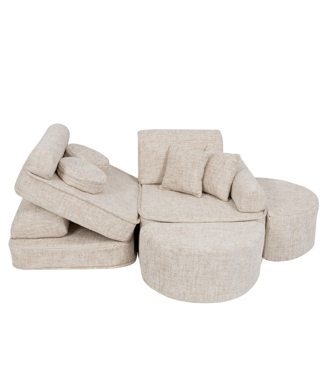 Medium Modular Sofa for Kids - Tangle Marshmallow Beige Plus