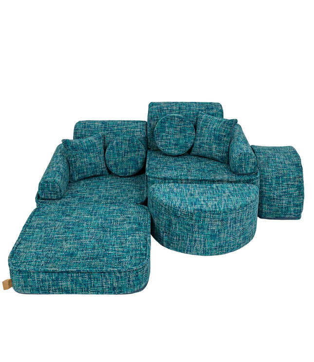 Medium Modular Sofa for Kids - Tangle Lagoon Blue Plus