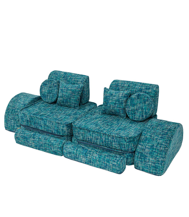 Medium Modular Sofa for Kids - Tangle Lagoon Blue Plus
