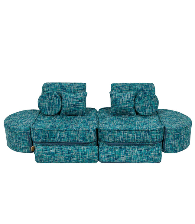 Medium Modular Sofa for Kids - Tangle Lagoon Blue Plus