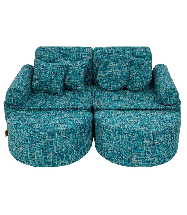 Medium Modular Sofa for Kids - Tangle Lagoon Blue Plus