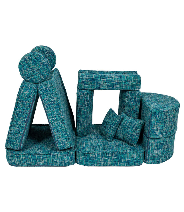 Medium Modular Sofa for Kids - Tangle Lagoon Blue Plus