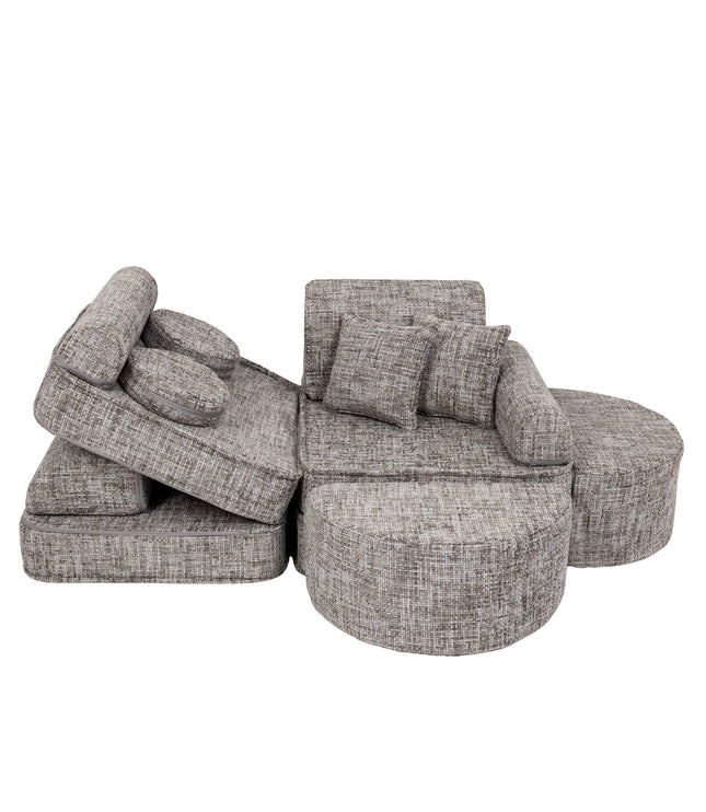 Medium Modular Sofa for Kids - Tangle Moon Grey Plus