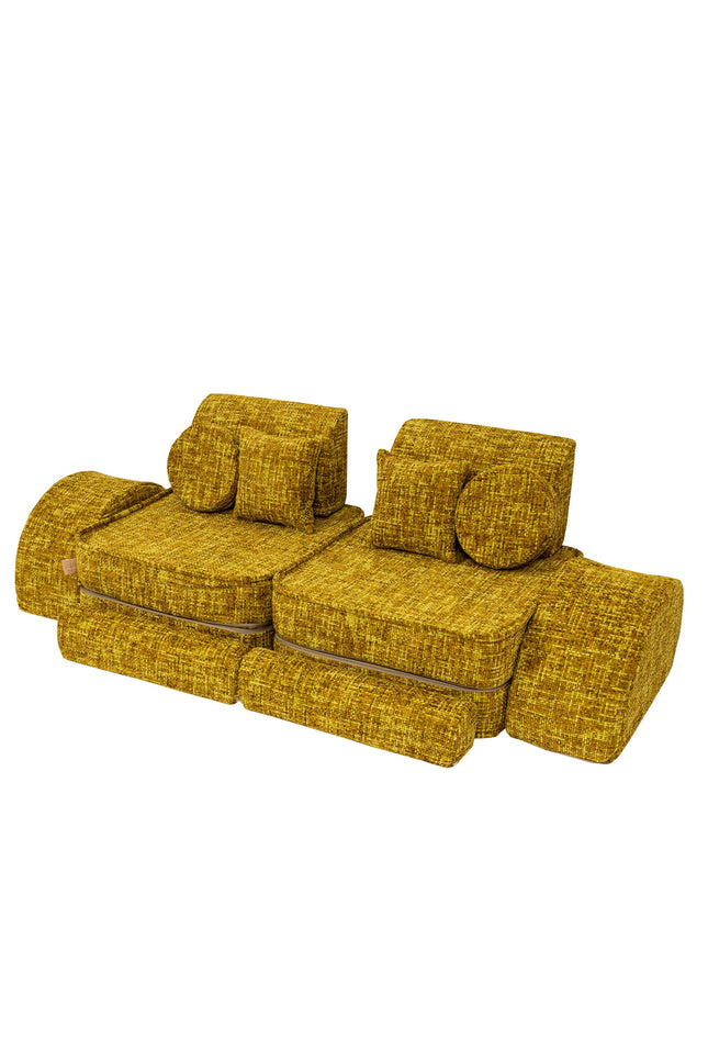 Medium Modulaire Bank voor Kinderen - Tangle Honing Mosterd Plus-mercibeaucoupp.eu