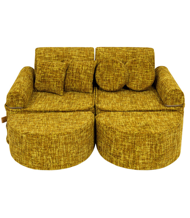 Medium Modular Sofa for Kids - Tangle Honey Mustard Plus